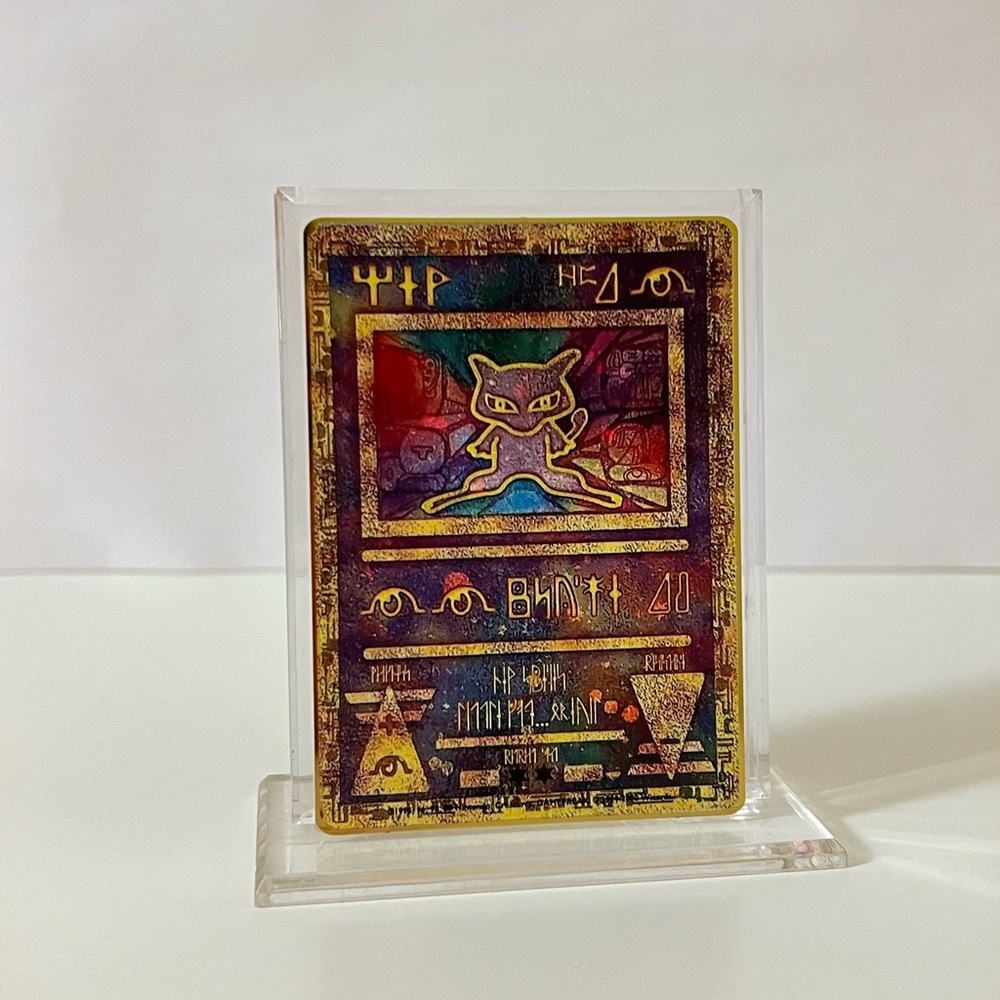 Pokemon Ancient Mew METAL GOLD CARD Collectible/Gift/Fan Art